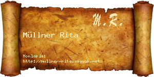 Müllner Rita névjegykártya